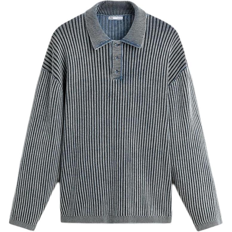 

Футболка поло мужская цвета индиго ZARA