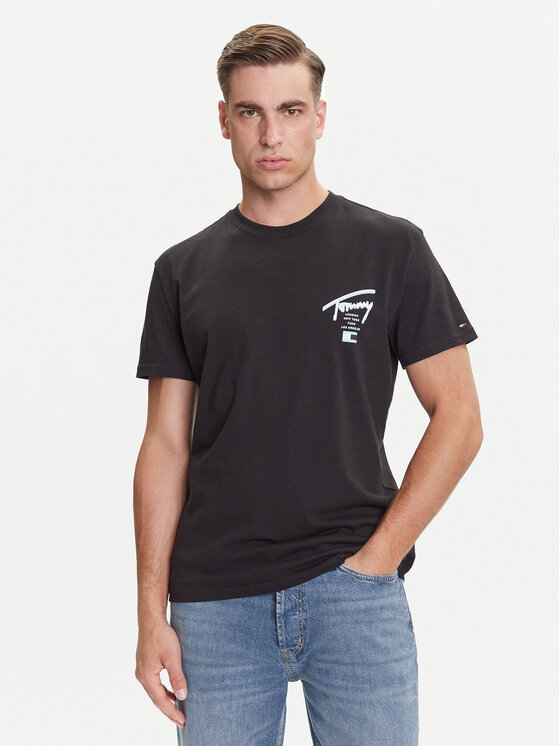 

Футболка regular fit Signature City DM0DM21934 Tommy Jeans, чёрный