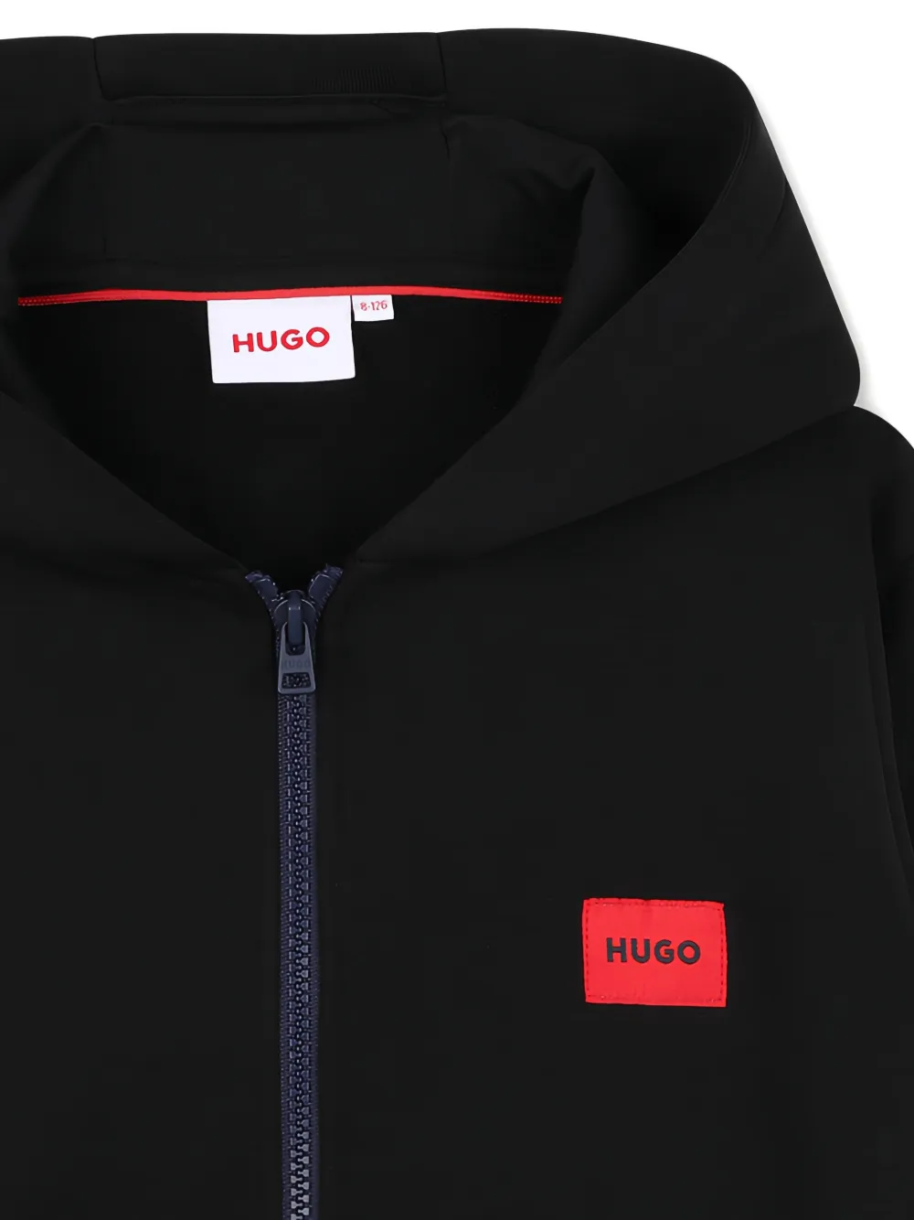 Толстовка на молнии Hugo Kids, черный — фото 3