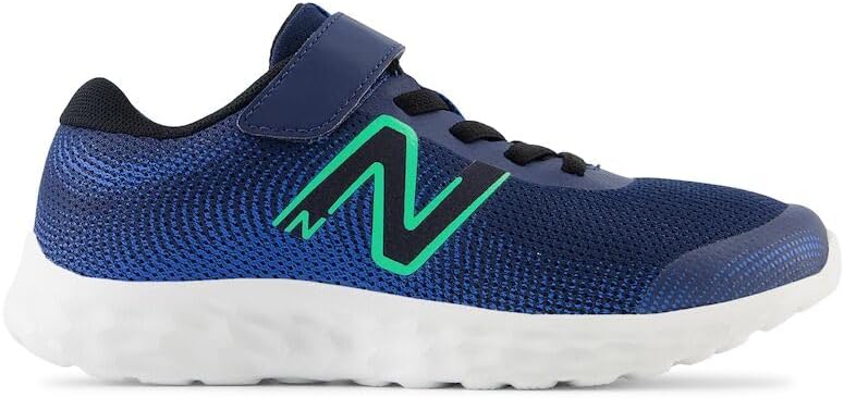 Кроссовки для бега New Balance Unisex-Child Dynasoft 520 V8 с шнурками-бинджи, Nb Navy/Lime Leaf — фото 3