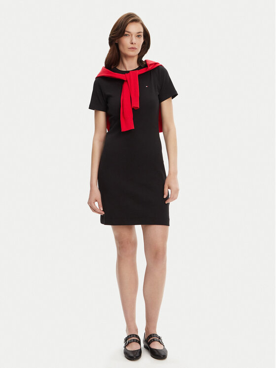 Платье облегающего кроя для повседневной носки New Cody WW0WW42721 Tommy Hilfiger, черный — фото 2