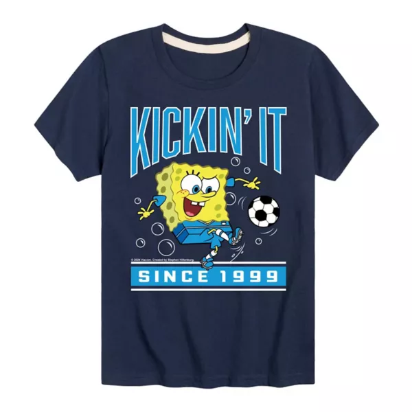 

Футболка с принтом «Губка Боб Квадратные Штаны» для мальчиков 8-20 лет Nickelodeon, синий