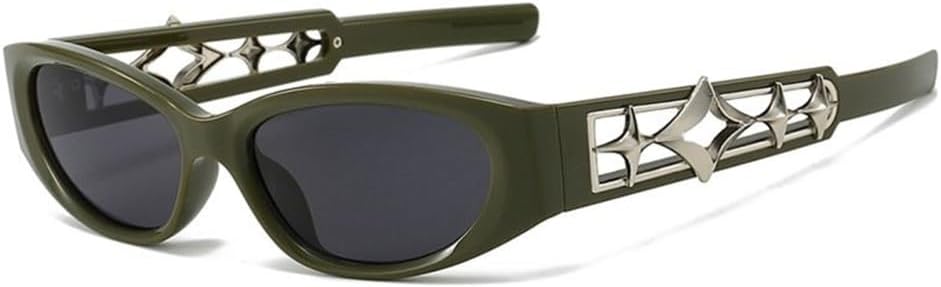 

Солнцезащитные очки «кошачий глаз» в тонкой оправе для женщин, роскошные солнцезащитные очки для мужчин, футуристические солнцезащитные очки в форме звезд TYUVIVO, C5green