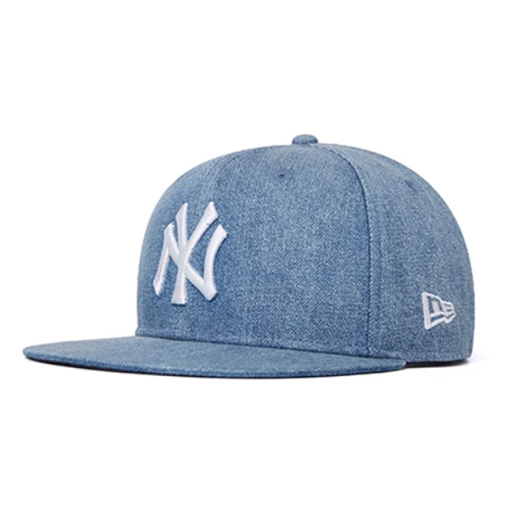 

New Era Хлопковая полиэстеровая бейсболка унисекс джинсового синего цвета, Denim Blue