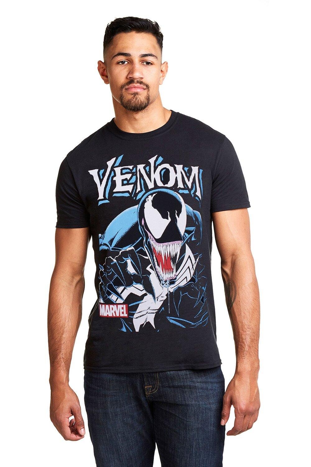 

Хлопковая футболка Venom Antihero Marvel, черный