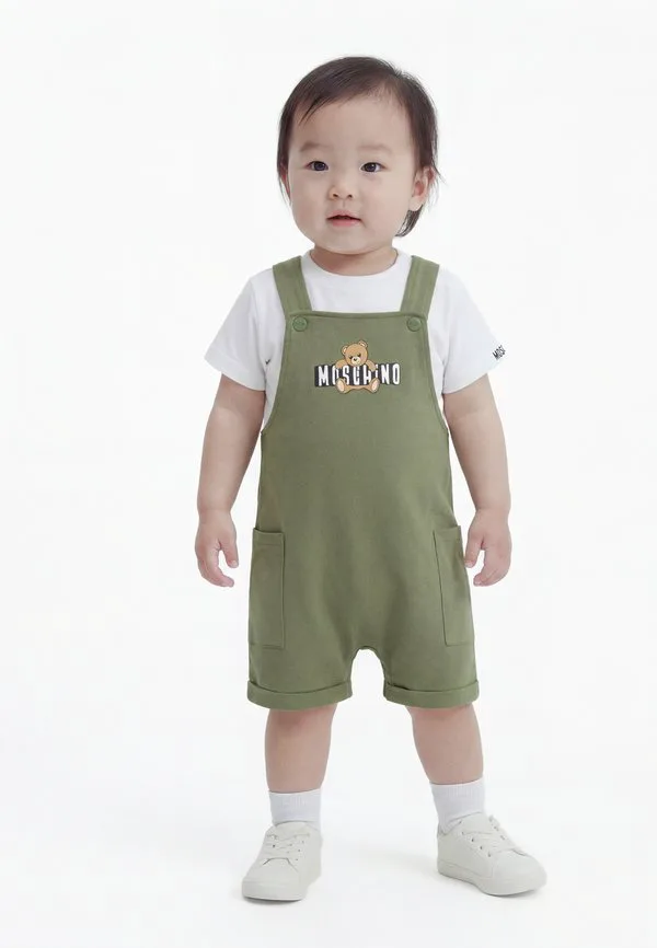 Комбинезон унисекс Moschino, White/Olive Green