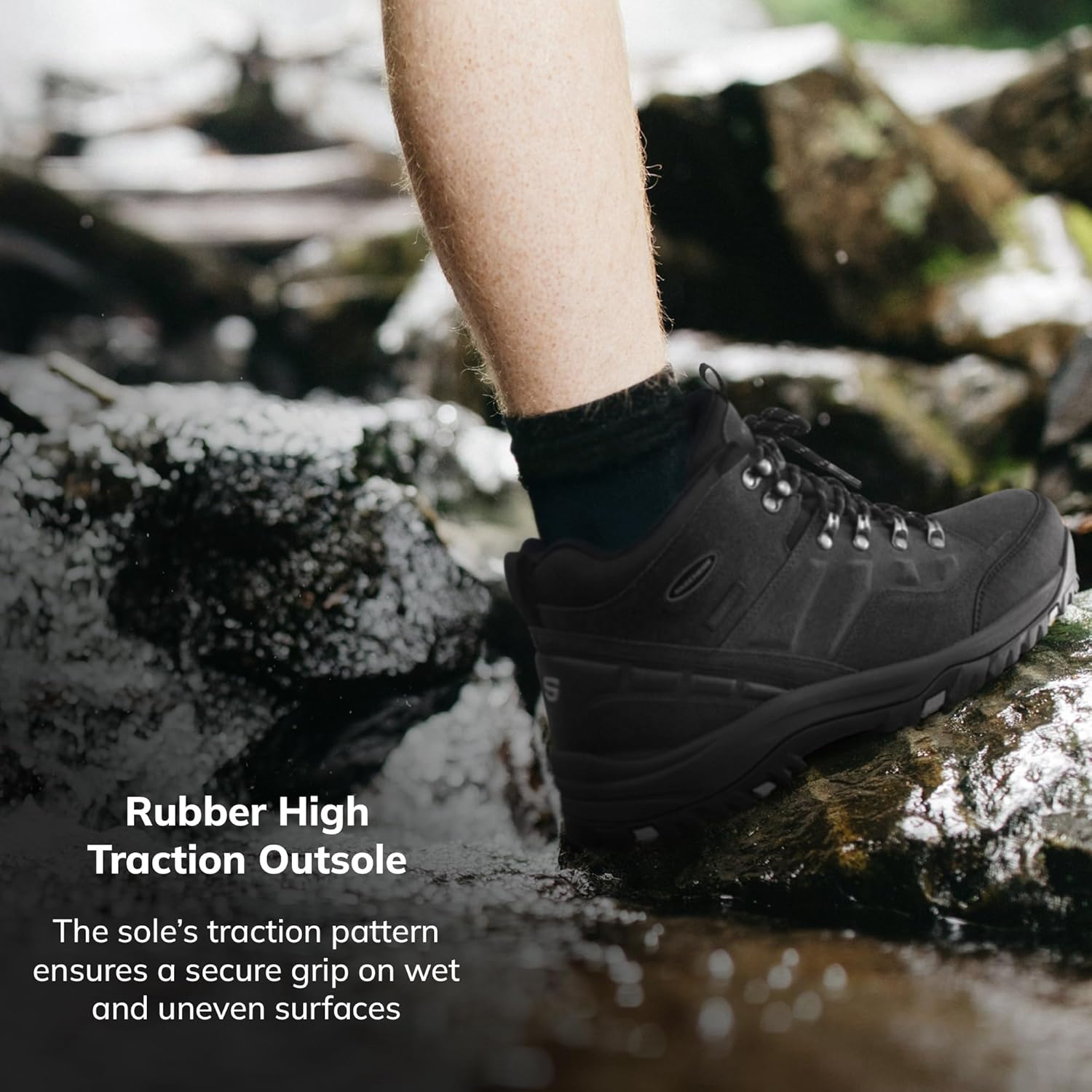 Мужские походные ботинки Skechers Relment-Pelmo, черный — фото 2