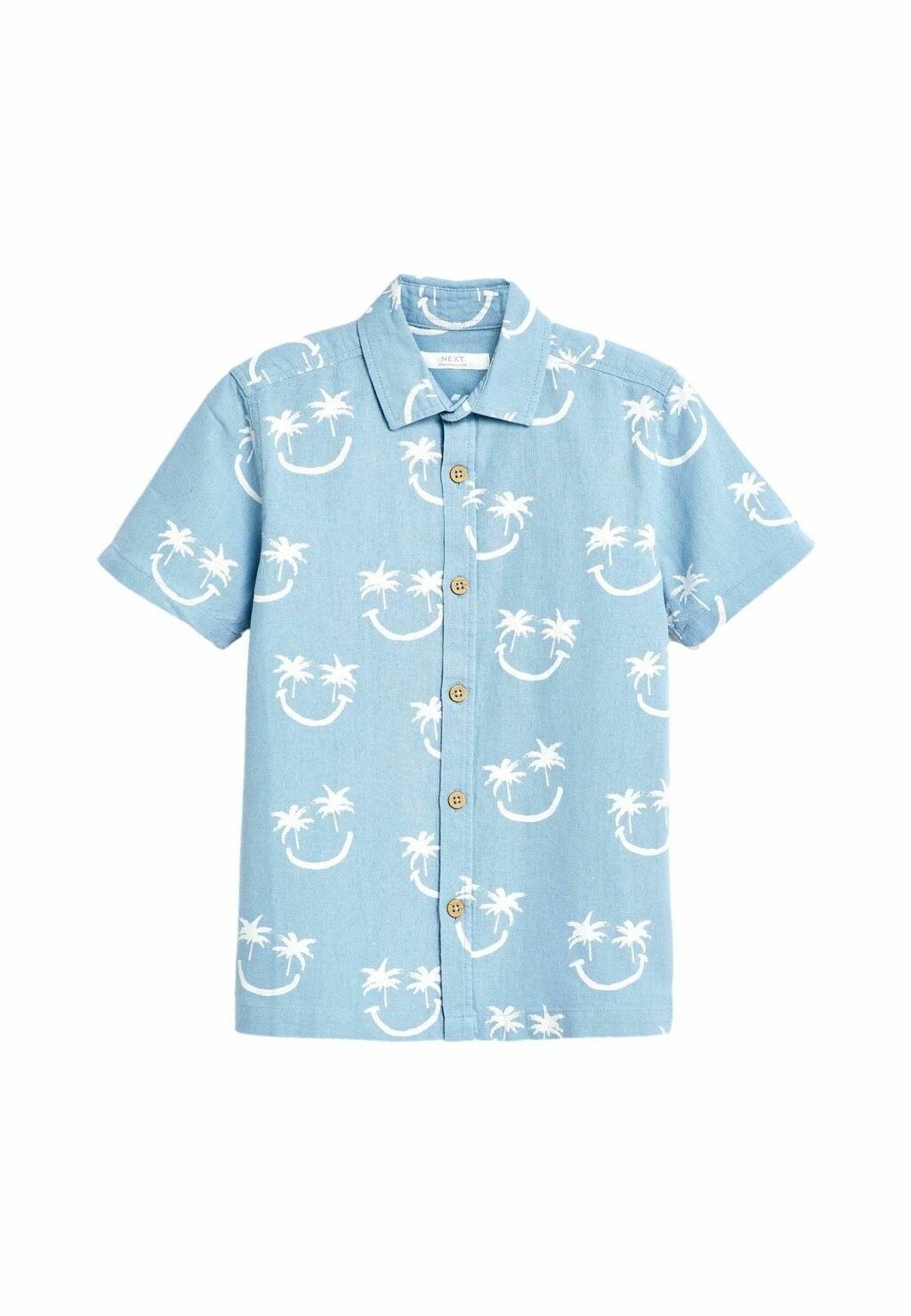 

REGULAR FIT Next, Рубашка Next, цвета морской волны смайлы Short Sleeve