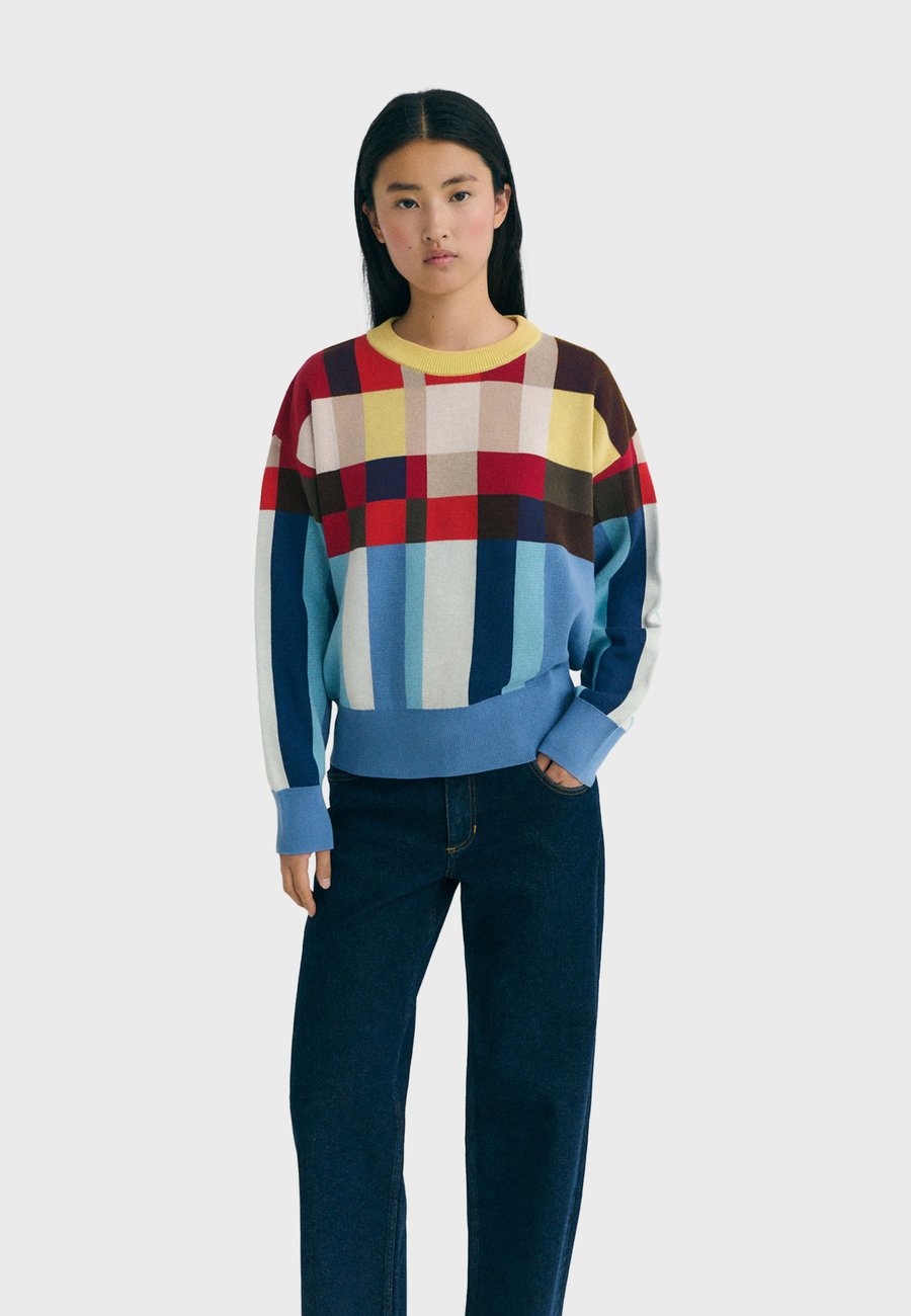 

Джемпер Thinking Mu PETRA, Sky Blue/Mottled Royal Blue