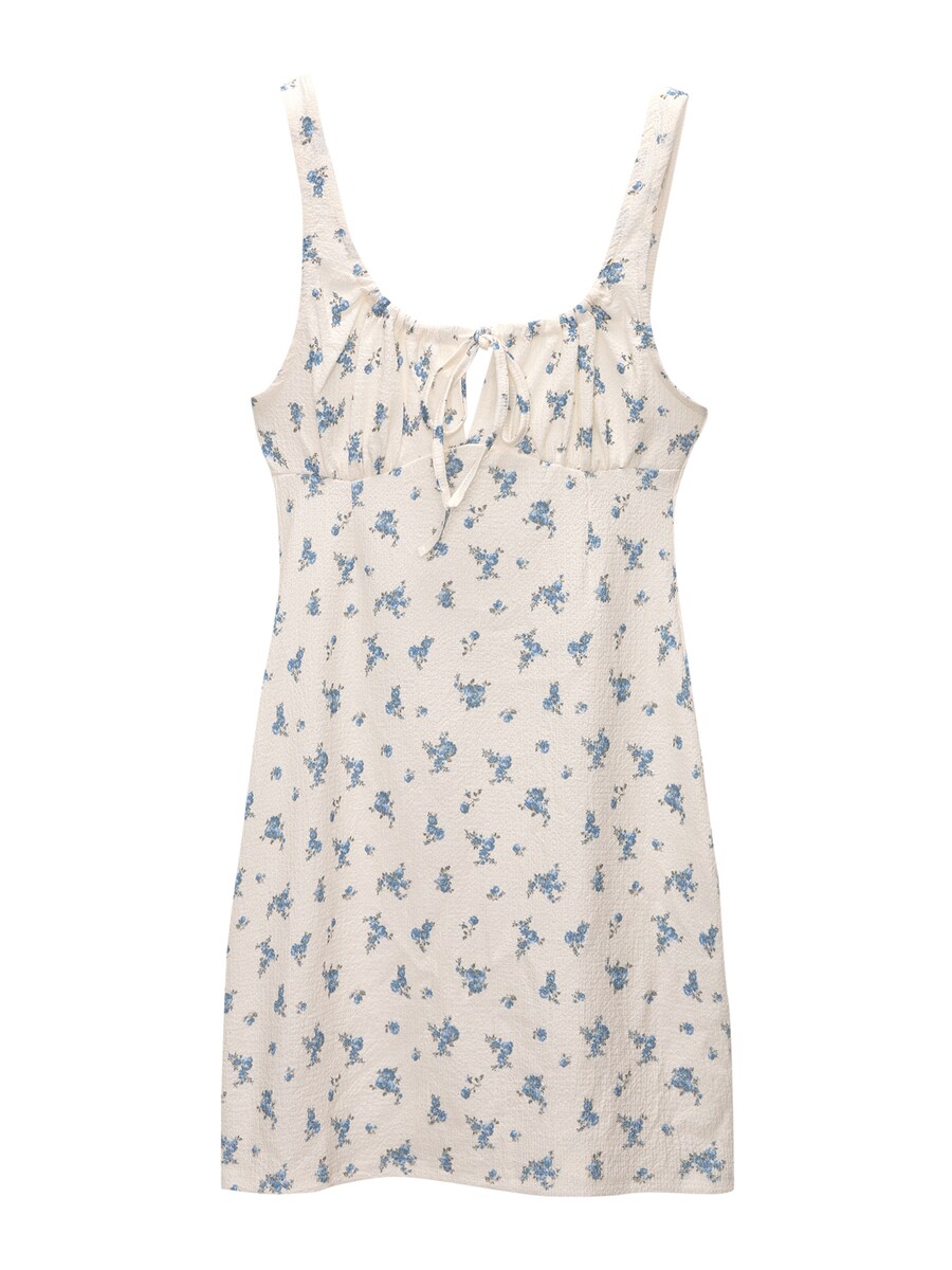 

Летнее платье Pull&Bear, цвет Dusty blue/Pastel blue/Wool white