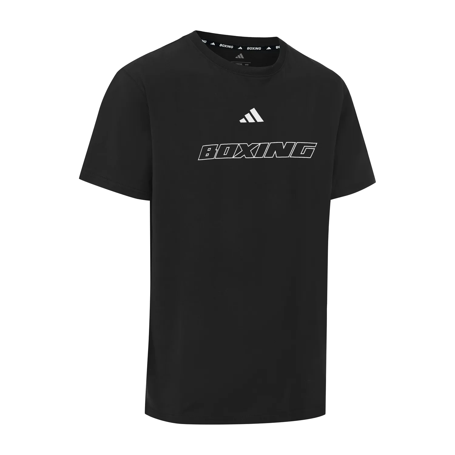 Adidas Трикотажная футболка с круглым вырезом и короткими рукавами, унисекс, черная — фото 3
