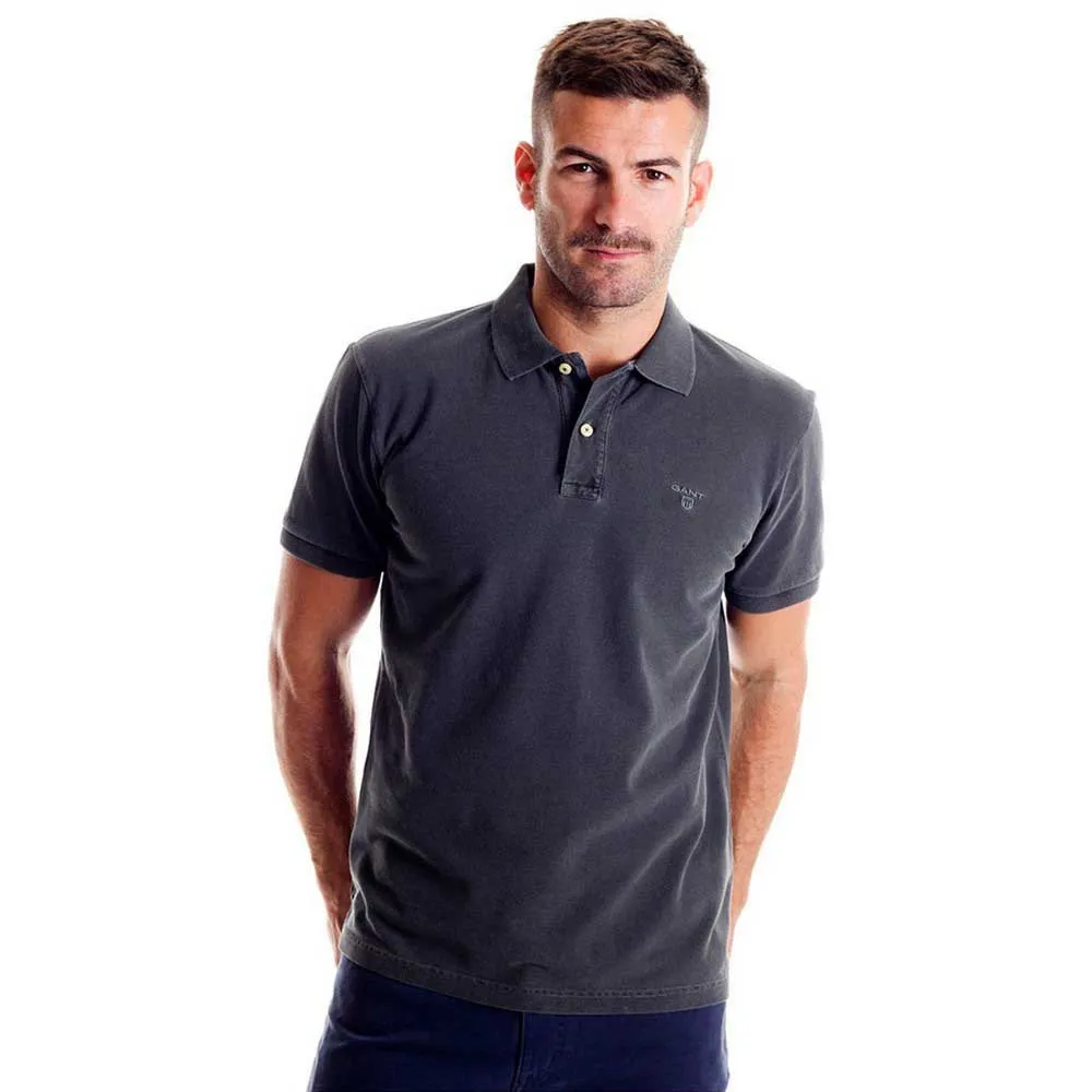 

Поло с коротким рукавом Gant Rugger Pique Sunfaded, серый