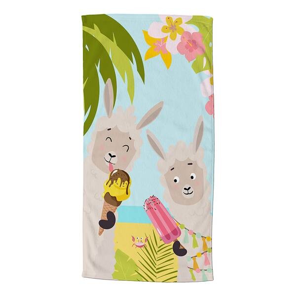 

Полотенце для душа Good morning Happy Lamas, 75x150x1 см цвет blau/türkis