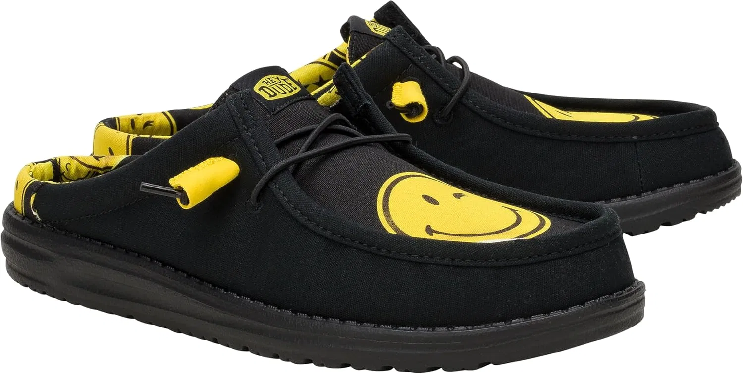Лоферы slip-on с улыбкой HEYDUDE, черный/желтый — фото 3