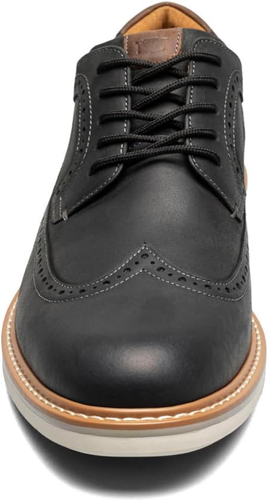 Мужские оксфорды Florsheim Norwalk с крыльями, черный — фото 3