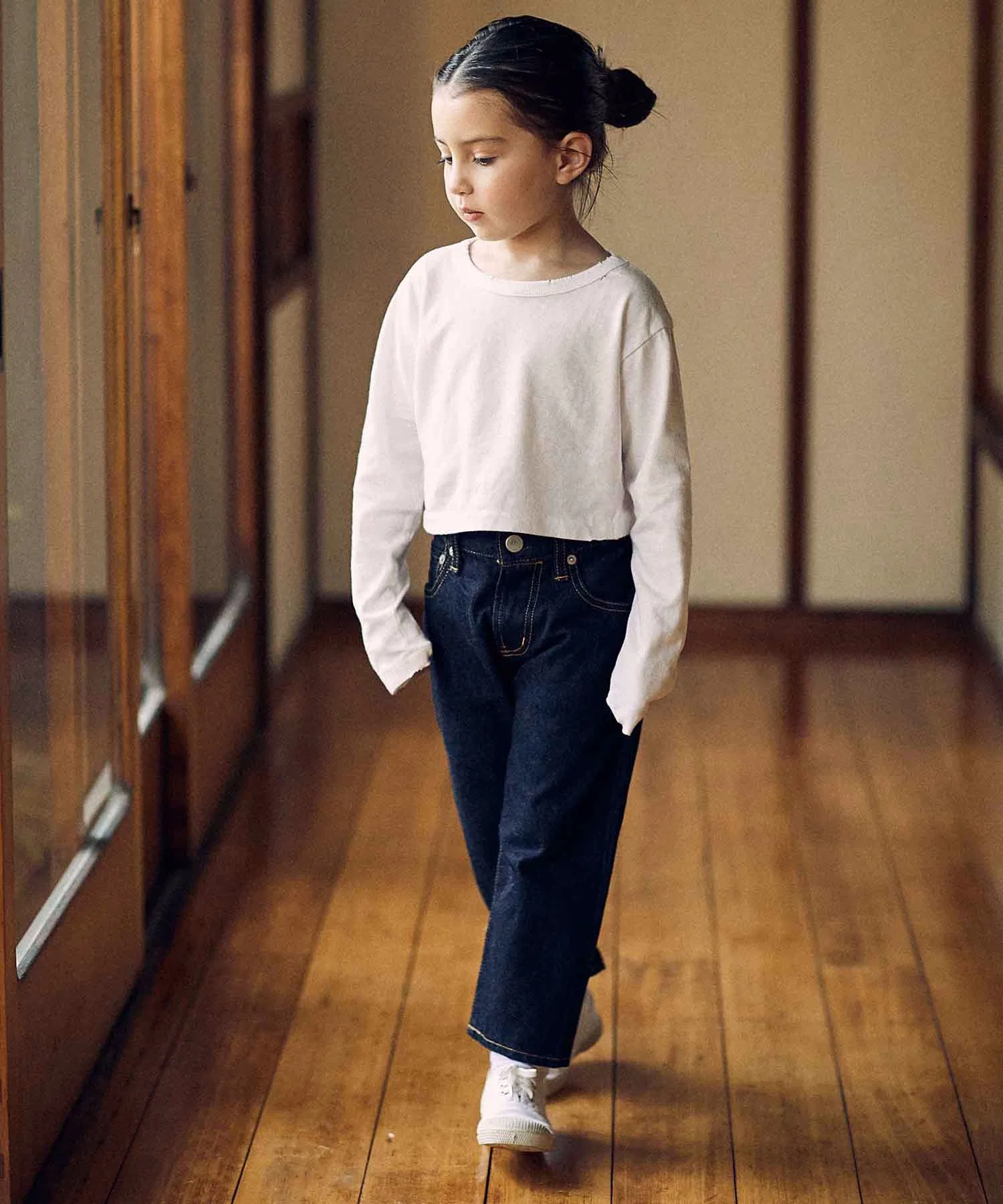 Детская футболка SEA CHIBI VINTAGE 88 с потёртостями серая — фото 4