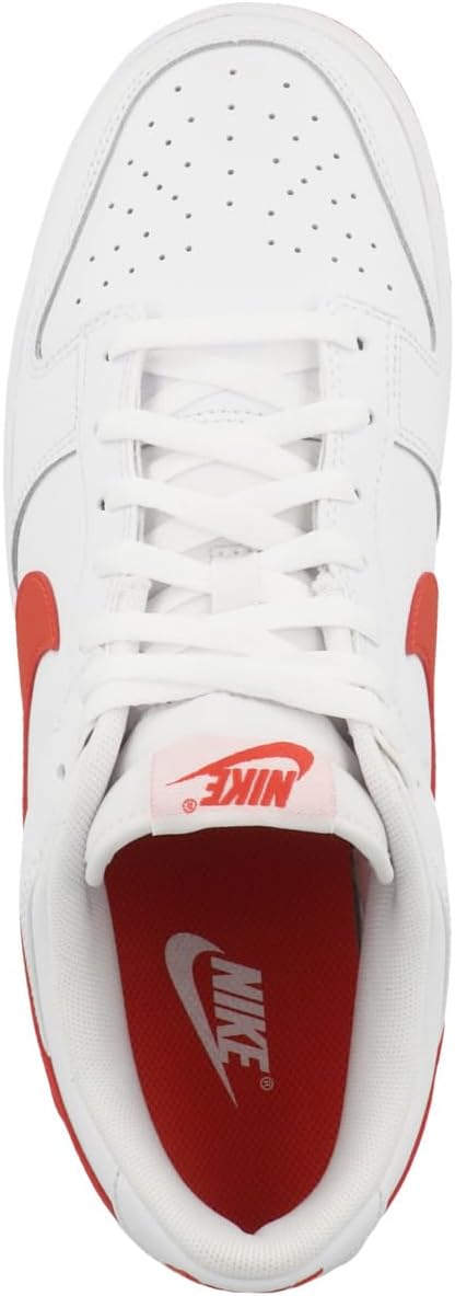 Мужские кроссовки Nike Dunk Low Retro, White/Picante Red — фото 2