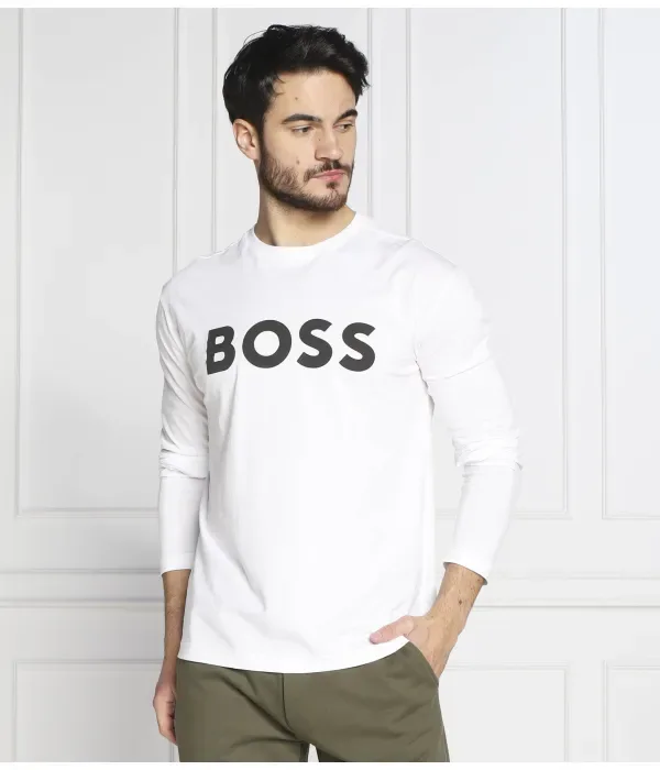 Футболка с длинным рукавом Тогн 1 regular fit Boss Green, белый — фото 3