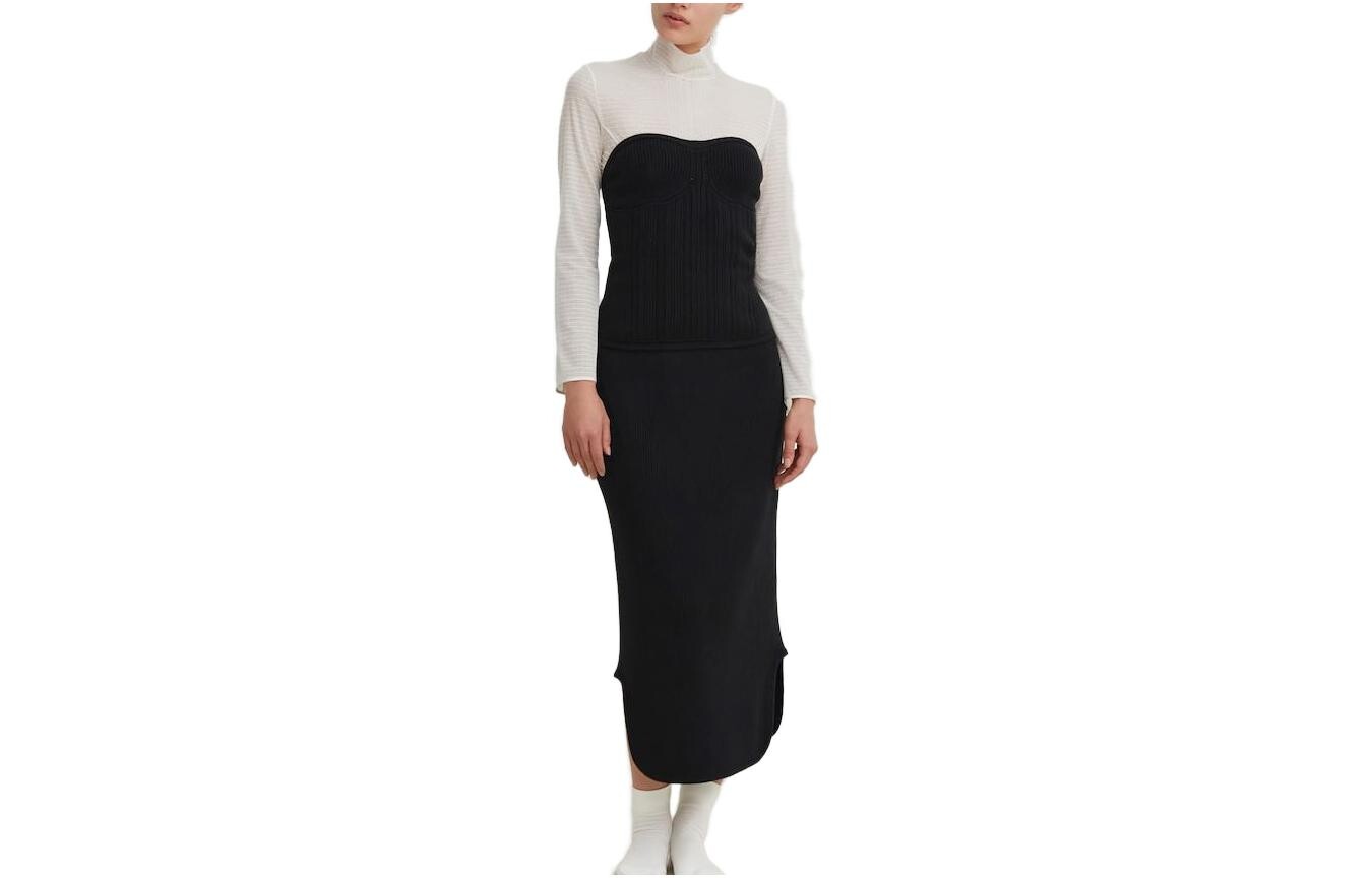 

Повседневная длинная юбка женская черная Uniqlo