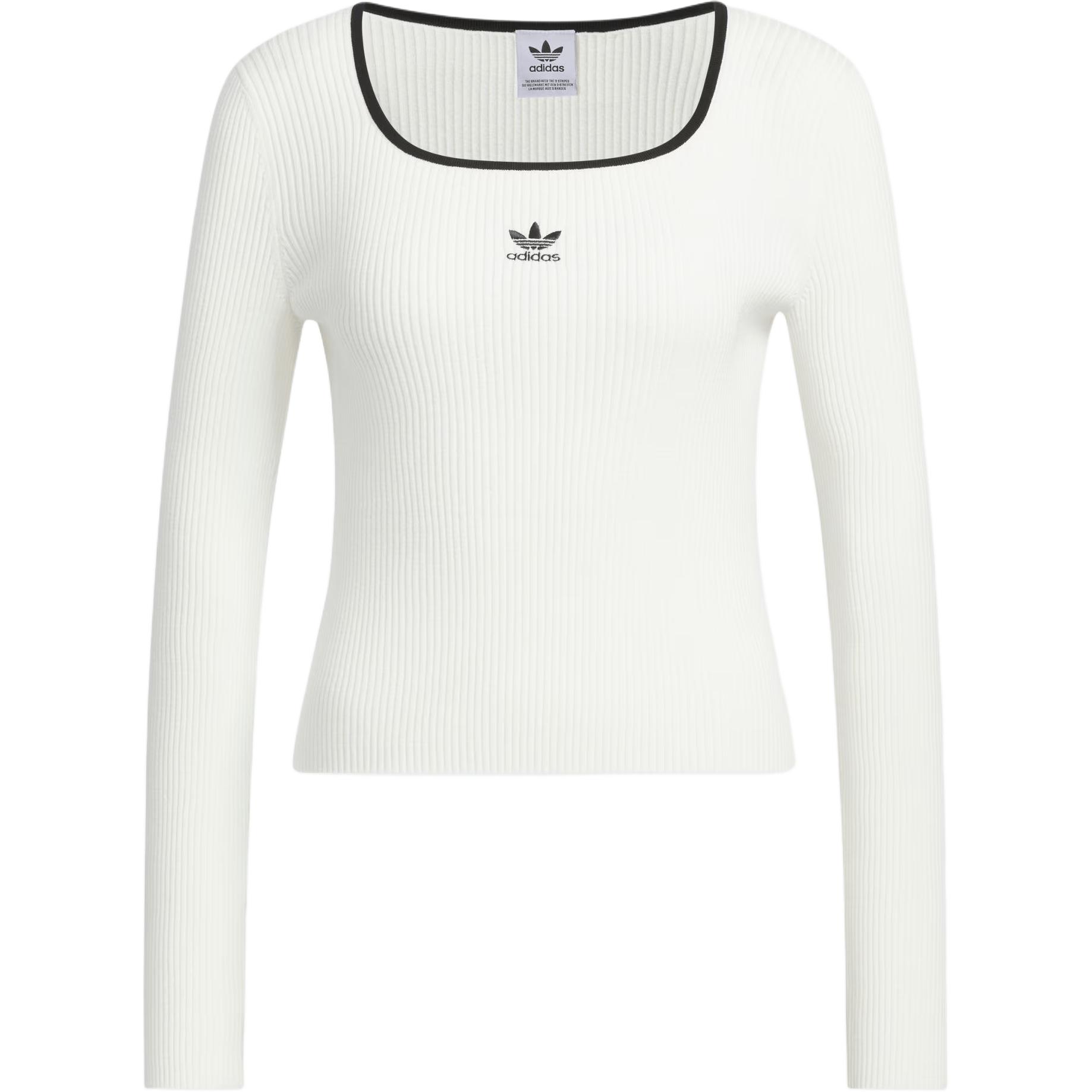 ADICOLOR FW24 Вязаный свитер Женский Jade White Adidas Originals — фото 2