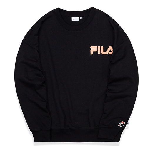 

Худи FILA FUSION Alphabet Logo Printing Sports Round Neck Pullover Couple Style Black, черный