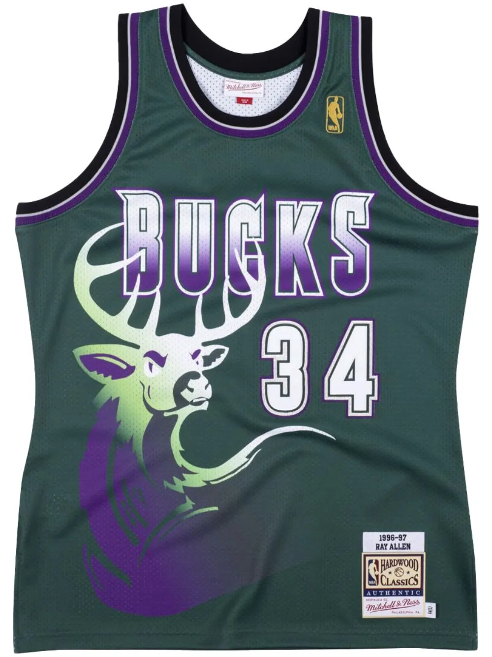

Топ NBA Milwaukee Bucks 96 Ray Allen Authentic Alternate Mitchell & Ness, зеленый