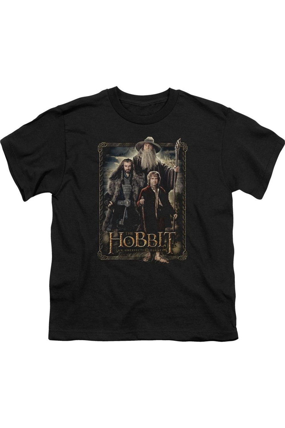

Футболка The Hobbit The Three с коротким рукавом для детей Gildan, черный