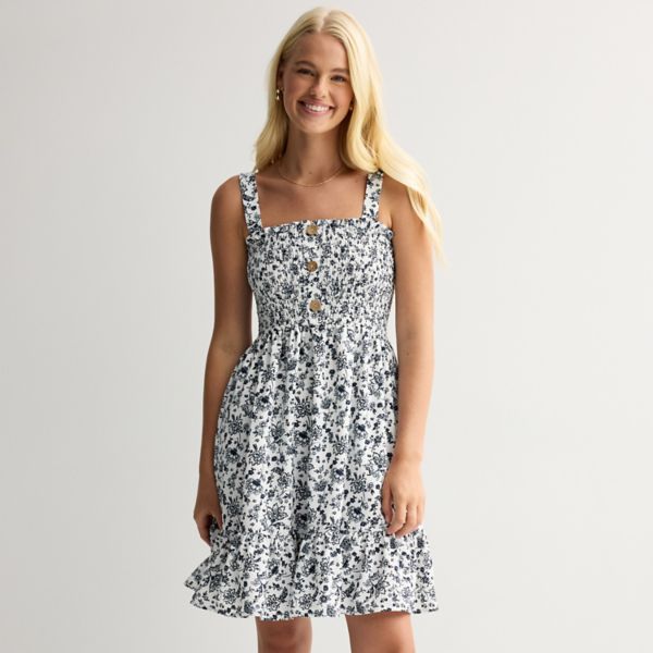 

Детское платье с рюшами и бретелями Liberty Love, цвет blue paisley