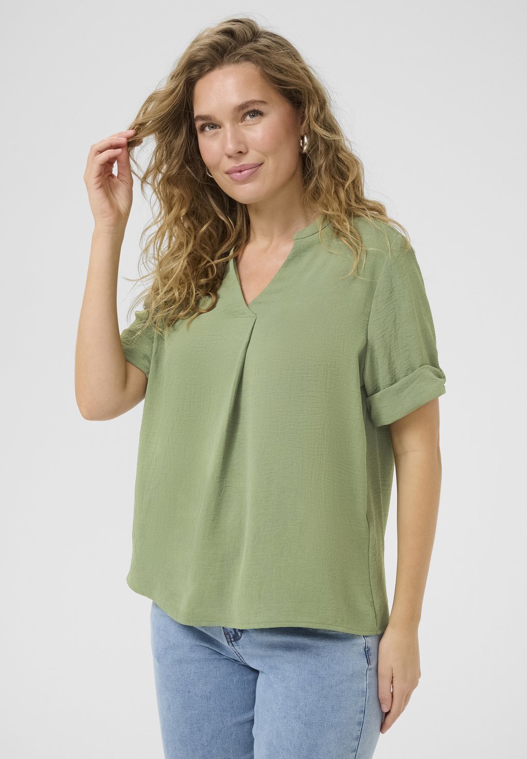

Блуза FENYA SHORT SLEEVE Love Copenhagen, темно-зеленый