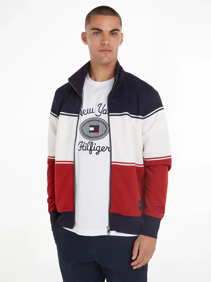 

Толстовка Tommy Hilfiger "COLOURBLOCK TRACK JACKET", с воротником стойкой, цвет Desert Sky / Multi