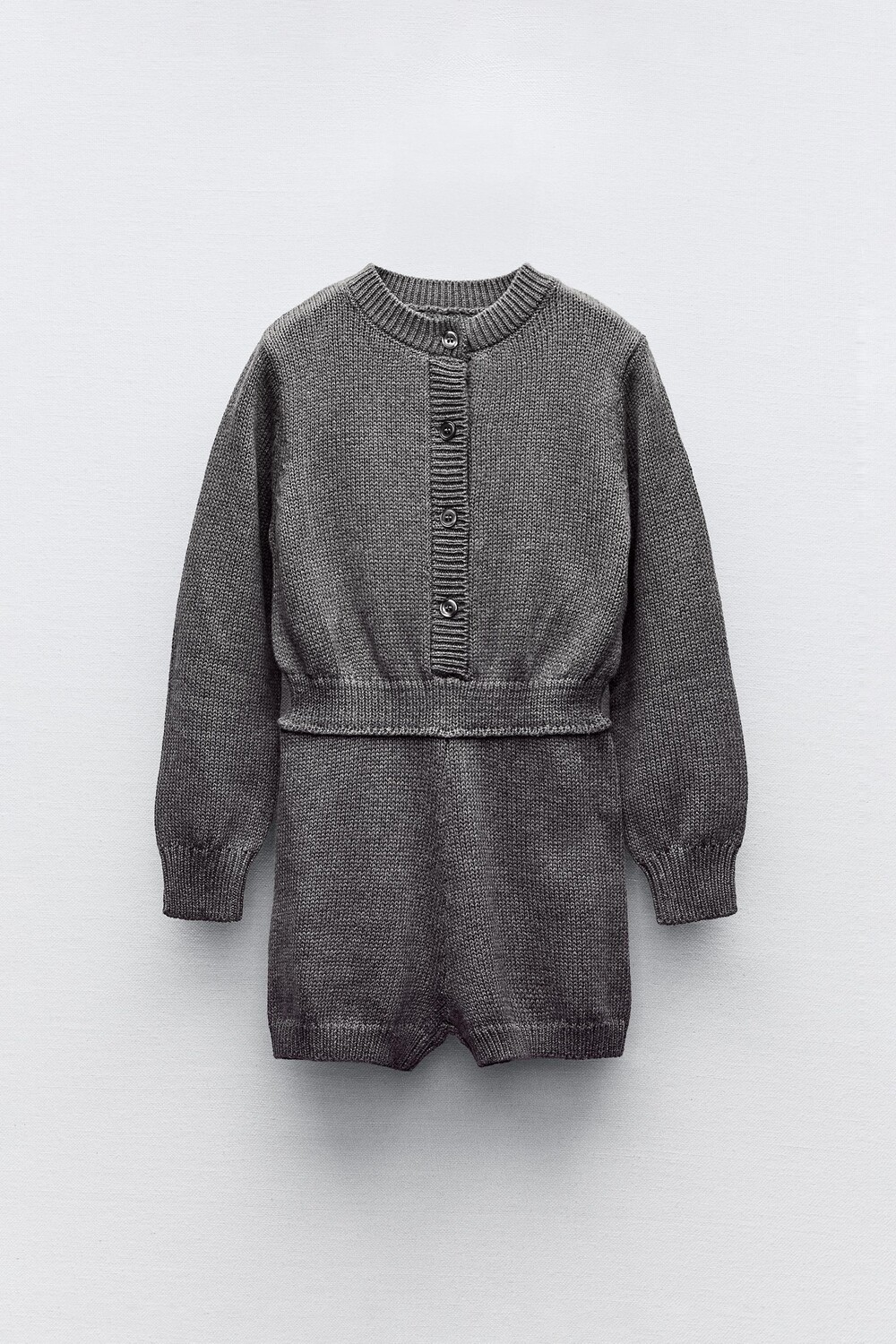 

Вязаный комбинезон ZARA, серый мергель