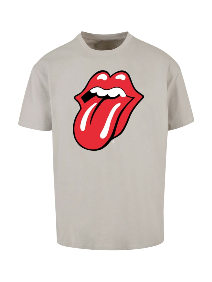 

Футболка большого размера с язычком The Rolling Stones цвета светлого асфальта F4NT4STIC