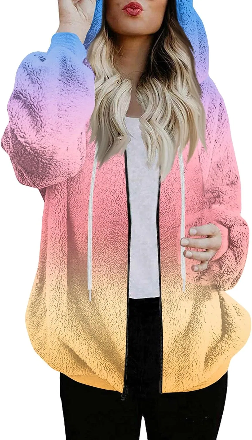 Женская hoodie с капюшоном, флисовая, на молнии, 2-pink