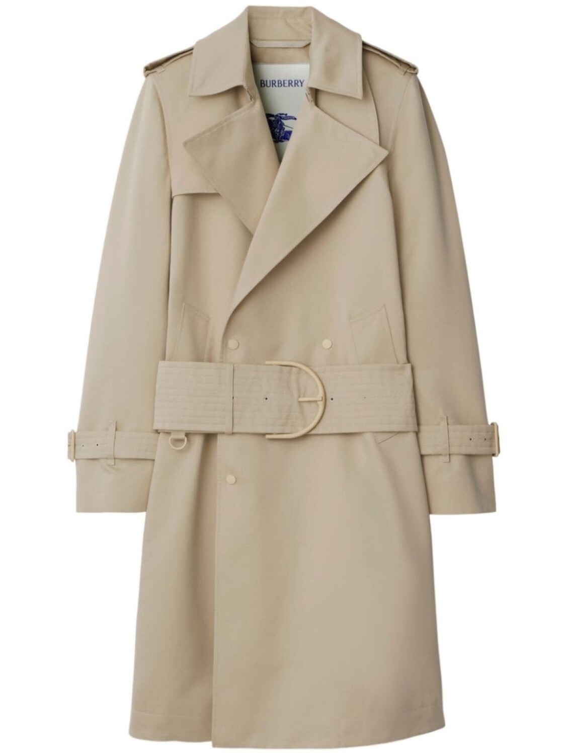 

Тренч с поясом Burberry, бежевый