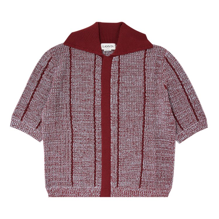 

Поло Lanvin Lace Knit Button Up 'Red/Multicolor', красный