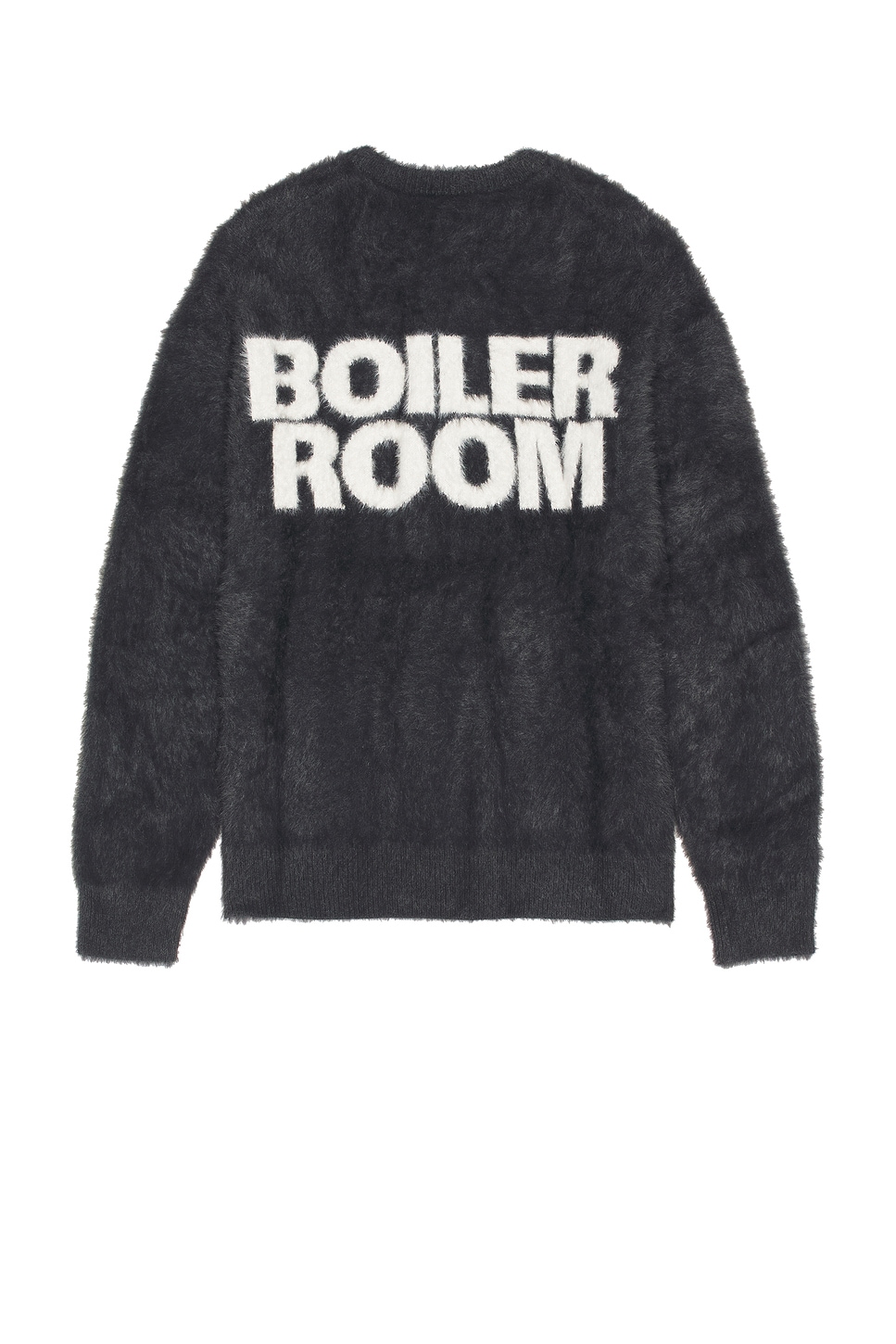 

Свитер с круглым вырезом и мохнатой вязкой Boiler Room, черный