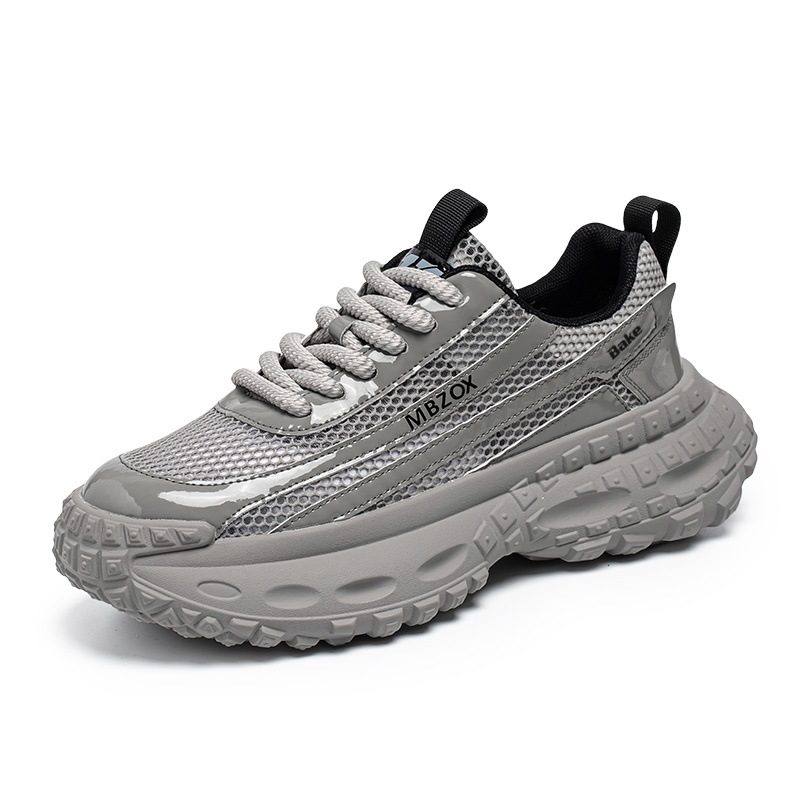 

Легкие, амортизирующие, износостойкие, низкие, массивные, мужские кроссовки BAKE, Gray