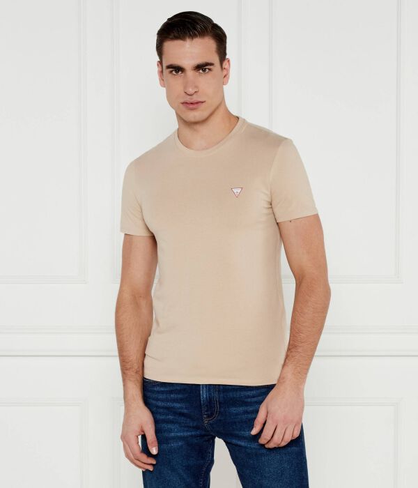 

Футболка мужская Guess Jeans облегающего кроя с логотипом бренда, бежевый