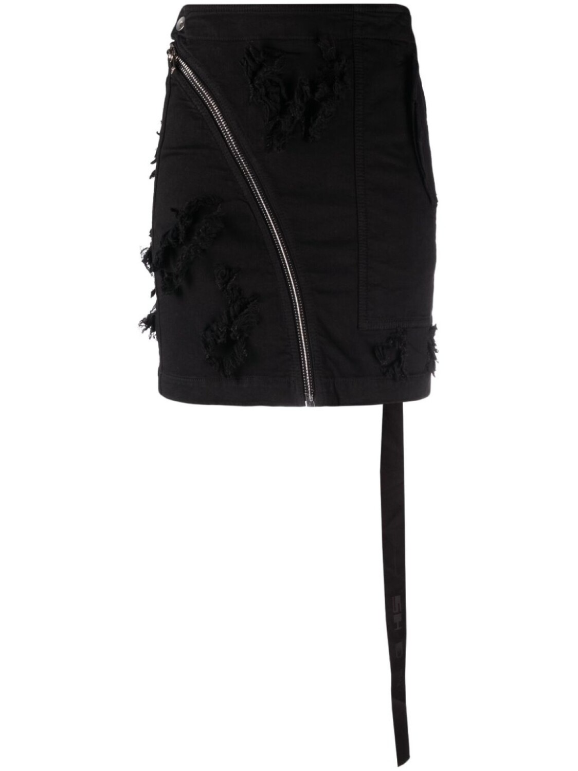 

Юбка с бахромой Rick Owens DRKSHDW, черный