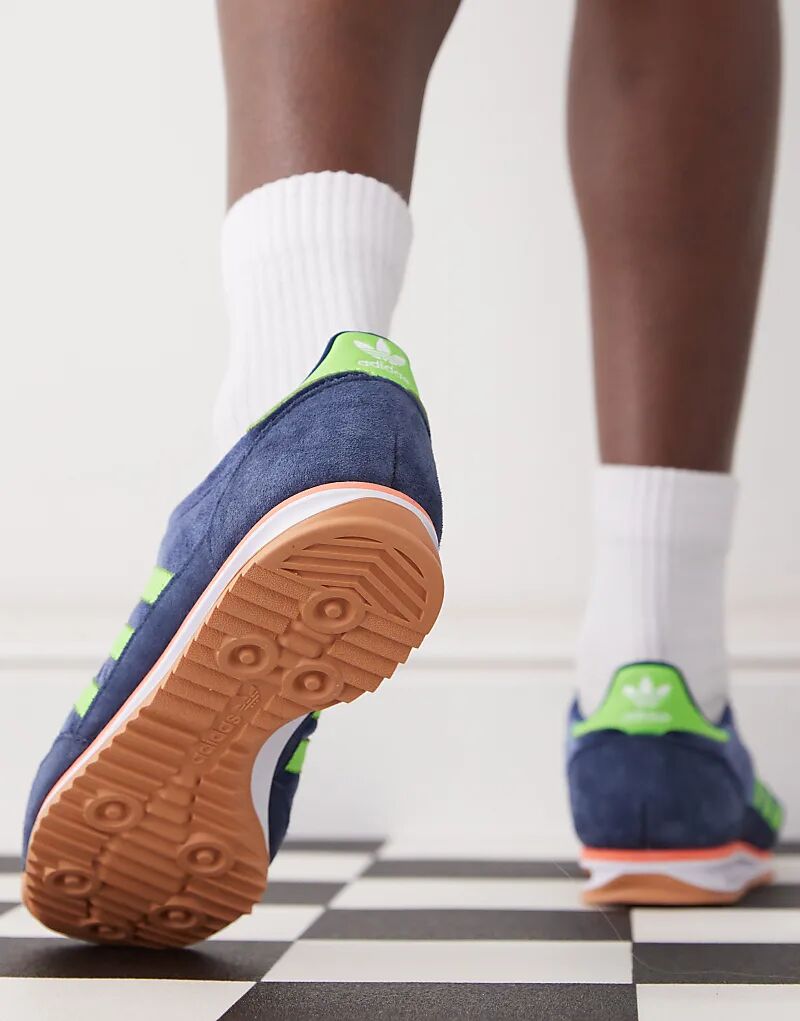 Кроссовки SL 72 OG темно-синего и зеленого цветов adidas Originals — фото 3