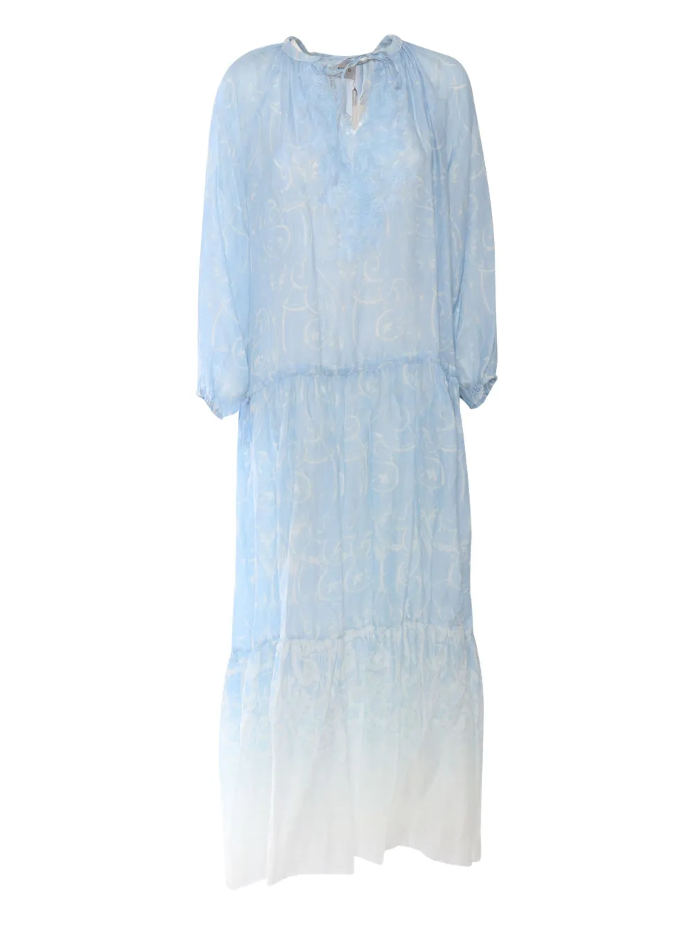 

Платье макси с эффектом омбре Ermanno Scervino, синий