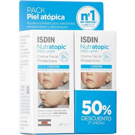 

Крем для лица Isdin Pro-Amp для атопической кожи, 50 мл — упаковка из 2 шт., Nutratopic