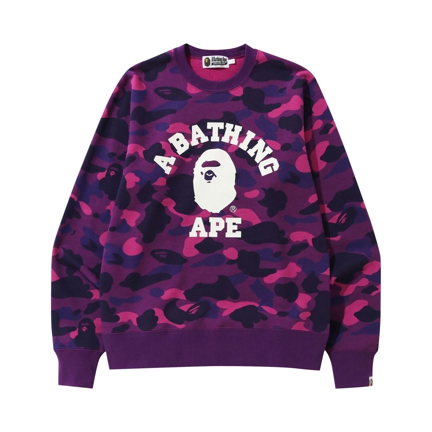 

BAPE Color Camo College Crewneck Фиолетовый