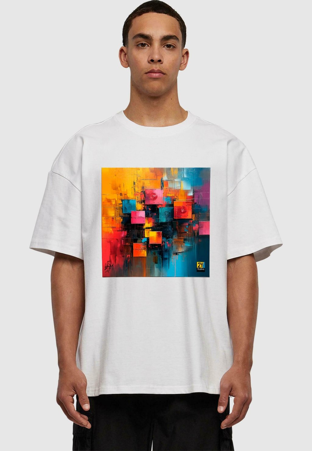 

Футболка с принтом ABSTRACT ART 2Y Studios, белый