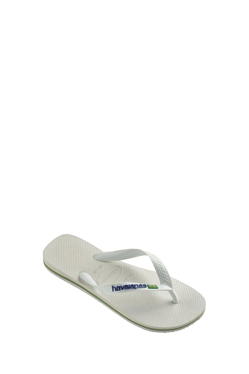 

Женские тапочки с логотипом brasil, белые Havaianas
