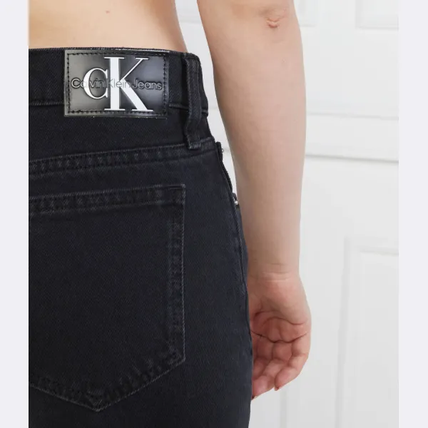 Джинсы прямого кроя невысокий Calvin Klein, черный — фото 4