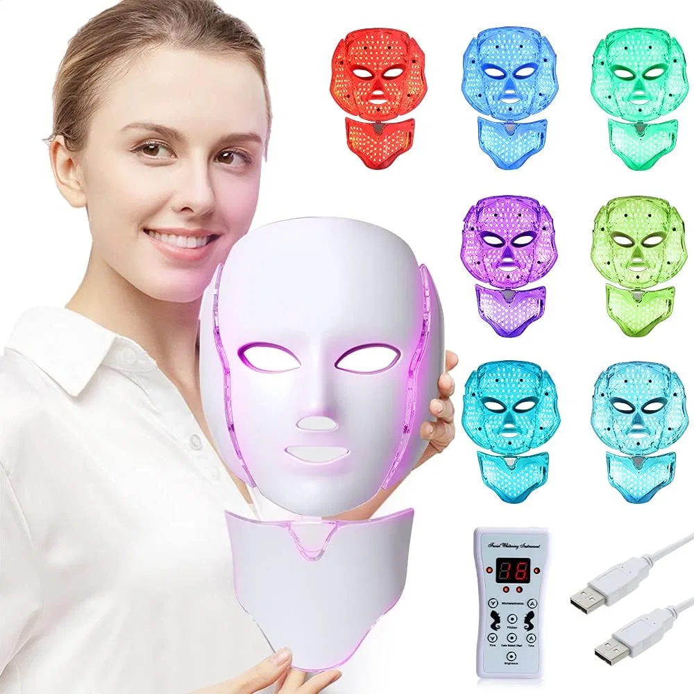LED-маска для лица и шеи 7 цветов Foleto