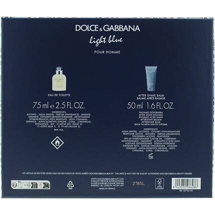 Подарочный набор Light Blue: туалетная вода 75 мл + бальзам после бритья 50 мл, Dolce & Gabbana — фото 3