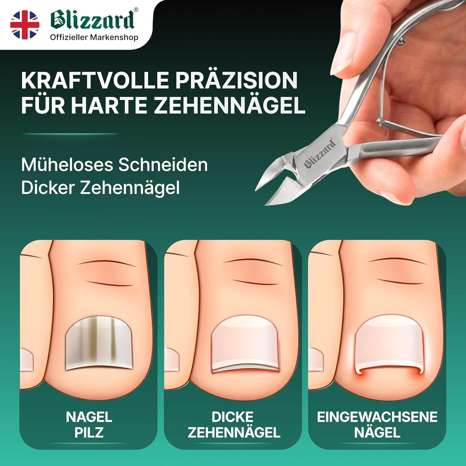 Профессиональные кусачки для ногтей Blizzard Podiatry, 14 см Blizzard — фото 2