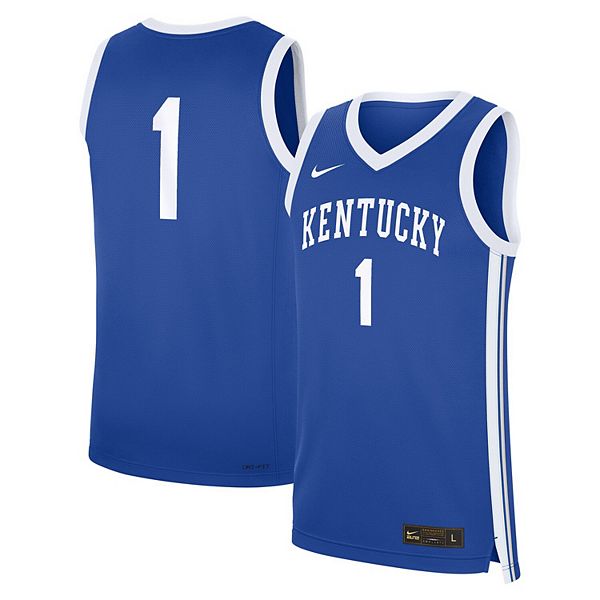 

Мужская футболка #1 royal kentucky wildcats road replica Nike